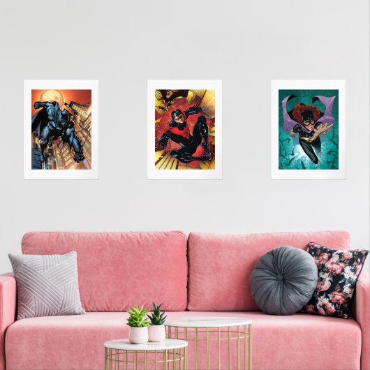 De nieuwe 52 Batman, Nightwing, & Batgirl Muurkunst Sets (Woonkamer)