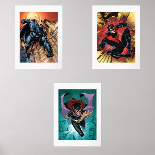 De nieuwe 52 Batman, Nightwing, & Batgirl Muurkunst Sets (Voorkant)