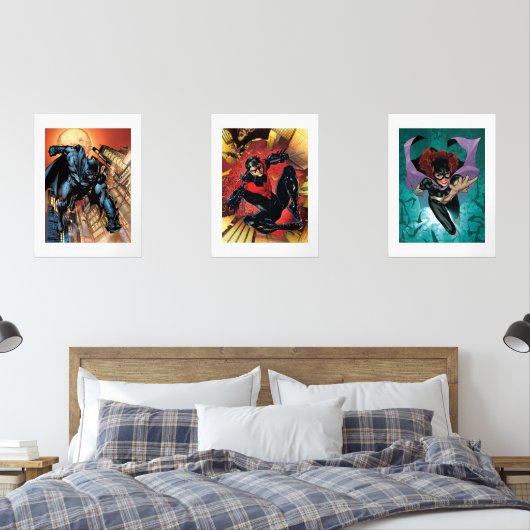 De nieuwe 52 Batman, Nightwing, & Batgirl Muurkunst Sets (Slaapkamer)