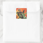 De nieuwe 52 - de groene pijl #1 vierkante sticker (Tas)