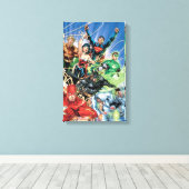 De nieuwe 52 - Justice League #1 Canvas Afdruk (Insitu (Houten vloer))