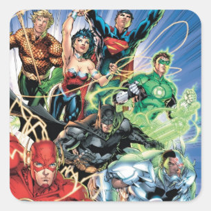 De nieuwe 52 - Justice League #1 Vierkante Sticker