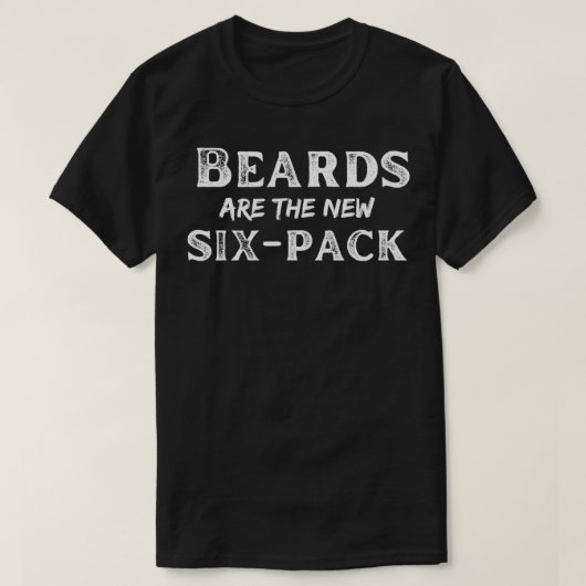 De nieuwe 6-verpakking voor mannen met baard t-shirt (Design voorkant)