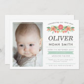 De nieuwe aankondiging van de babyjongen/dankt u (Voorkant / Achterkant)