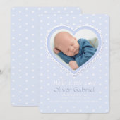 De nieuwe Aankondiging van de Geboorte van de Foto (Voorkant / Achterkant)