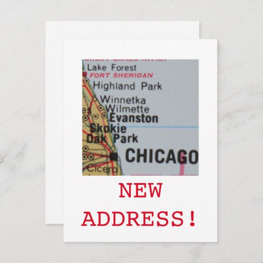 De nieuwe aankondiging van het Adres van Chicago (Voorkant / Achterkant)