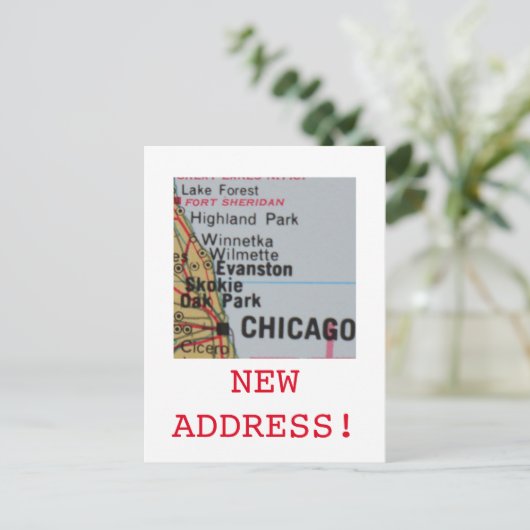 De nieuwe aankondiging van het Adres van Chicago (Staand voorkant)