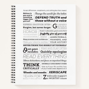De nieuwe ABCs of Life 8,5x11-harde laptop Notitieboek