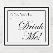 De nieuwe apathecaire stijl Drink me. Likeurfles Etiket (Enkel label)