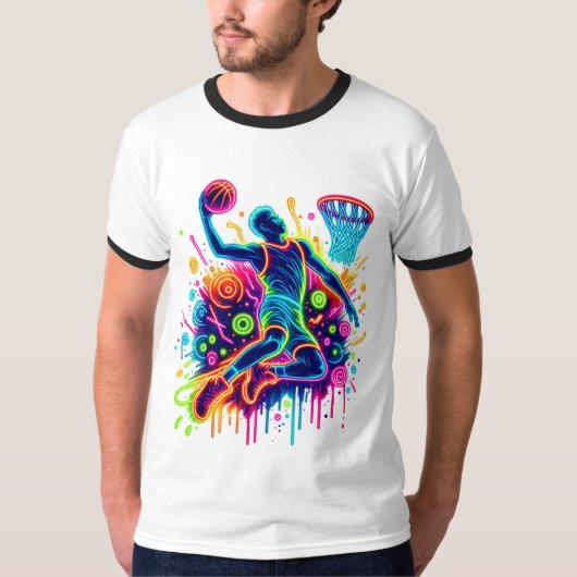 De nieuwe Basketball Slam Dunk T-shirt (Voorkant)