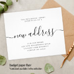 De nieuwe begroting richt moderne bewegende aankon flyer<br><div class="desc">Eenvoudige elegante minimalistische zwarte en witte nieuwe het schrijven van het calligrafiekmanuscript BEGROTING betaalbare bewegende aankondigingPAPER FLYER. Gemakkelijk om met jouw tekst en nieuw huisadres te personaliseren. LEES DIT ALVORENS HET KOPEN! Dit is een betaalbare budgetkaart die op een FLYER is afgedrukt. Let erop dat het BEGROTINGSPAPER THIN IS -...</div>