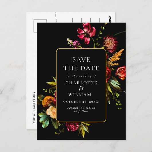 De Nieuwe Bloemen die de Code van de Datum QR bind Briefkaart (Voorkant / Achterkant)