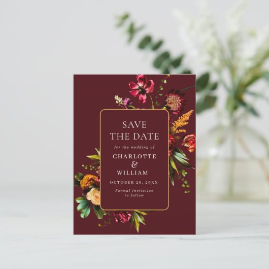 De Nieuwe Bloemen die de Code van de Datum QR bind Briefkaart (Staand voorkant)