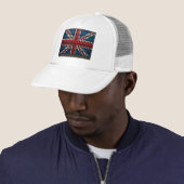 De nieuwe Britse witte trucker hoed Pet (In situ)