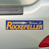 De nieuwe Bumpersticker Nelson Rockefeller 1970 (Op auto)