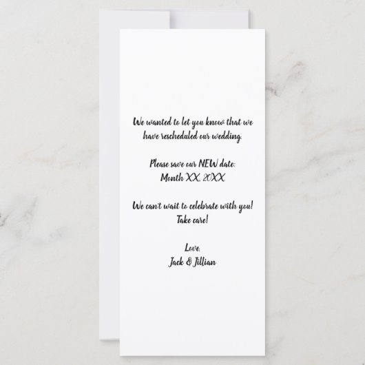 De NIEUWE datum opslaan | Datum wijzigen | 3 Foto' Kaart (Achterkant)