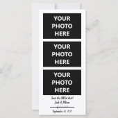 De NIEUWE datum opslaan | Datum wijzigen | 3 Foto' Kaart (Voorkant)