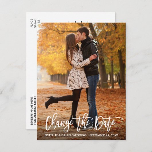 De nieuwe Datum verandert het Manuscript van de Bo Briefkaart (Voorkant / Achterkant)