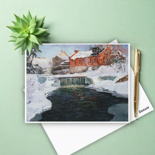 De nieuwe fabriek in Lillehammer, Thaulow, Frits Briefkaart