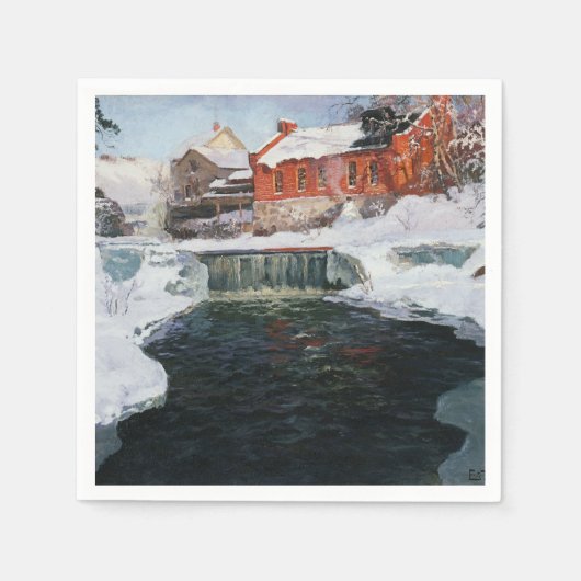 De nieuwe fabriek in Lillehammer, Thaulow, Frits Servet (Voorkant)