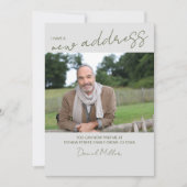 De Nieuwe Foto van het Adres met Casual Manuscript Aankondiging (Voorkant)