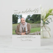 De Nieuwe Foto van het Adres met Casual Manuscript Aankondiging (Staand voorkant)