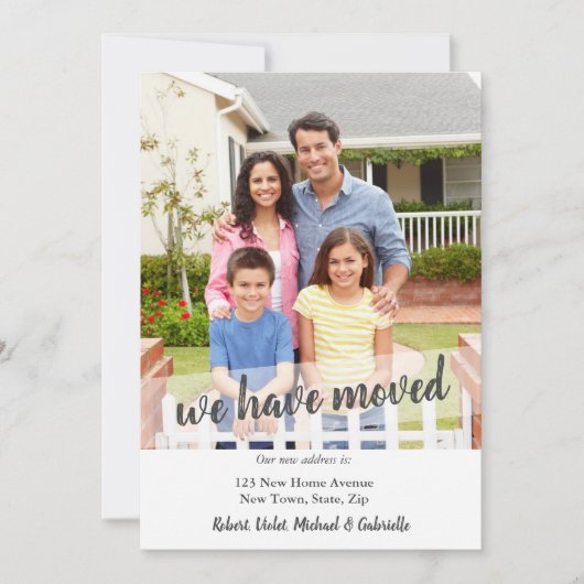 De nieuwe Foto van het Huis hebben wij Bewegd de B Aankondiging (Voorkant)