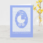 De nieuwe Gelukwensen van de Jongen van het Baby: Kaart (Gele Bloem)