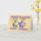 De nieuwe Gelukwensen van de Tweelingen van het Kaart (Gele Bloem)