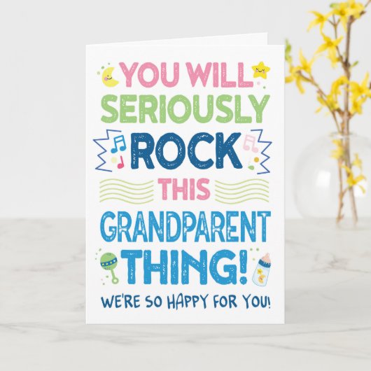 De nieuwe Grootouder Congrats, zal u dit Kaart (Gele Bloem)