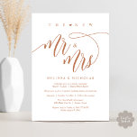 De nieuwe heer en mevrouw Modern Wedding Party Din Kaart<br><div class="desc">Elegant kondig je nog lang en gelukkig aan met onze moderne, mooie koperen bruine thema bruiloft elopement viering uitnodigingskaart, "Happy Ever After Brunch". Op maat gemaakt voor koppels die hun liefdesverhaal voortzetten, biedt deze uitnodiging een perfecte balans tussen sophisticatie en charme, waardoor de scène wordt gezet voor een onvergetelijk evenement....</div>