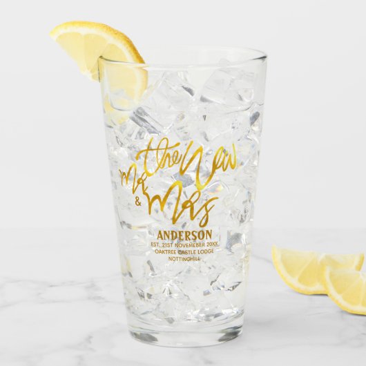 De nieuwe heer en mevrouw (voeg naam, datum, plaat glas (Voorkant ijs)