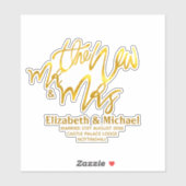 De nieuwe heer en mevrouw (voeg naam, datum, plaat sticker (Vel)