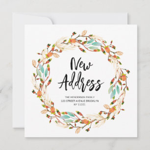 De nieuwe herfst van het Adres met bewegende aanko Kaart