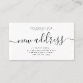 De nieuwe het adresmanuscript van de begroting bew informatiekaartje (Voorkant)