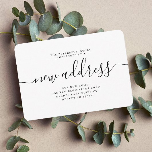 De nieuwe het adresmanuscript van de begroting bew informatiekaartje