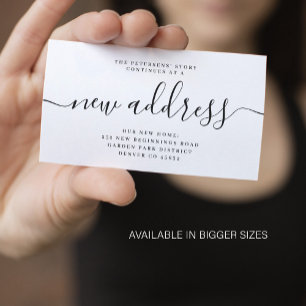 De nieuwe het adresmanuscript van de begroting bew informatiekaartje