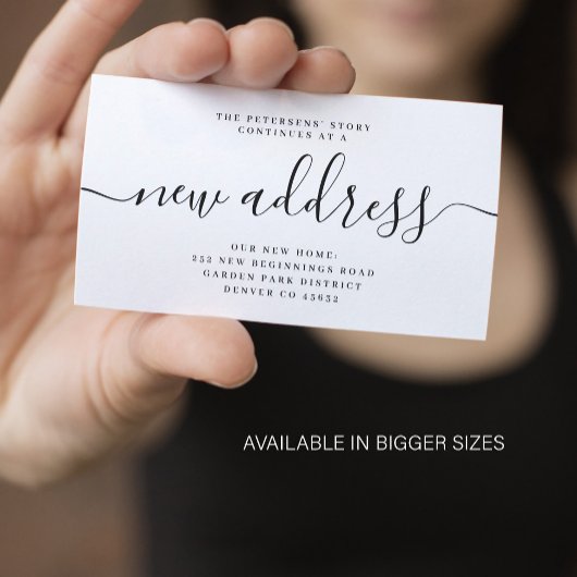 De nieuwe het adresmanuscript van de begroting bew informatiekaartje