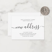 De nieuwe het adresmanuscript van de begroting bew notitiekaartje (Voorkant / Achterkant in situ)