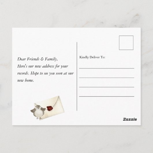 De nieuwe Homes van de Waterverf van het Adres Bew Briefkaart (Achterkant)