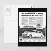 De nieuwe Hudson Automobile Post-kaarten uit 1940 Briefkaart (Voorkant / Achterkant)