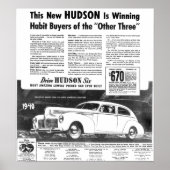 De nieuwe Hudson Automobile uit 1940 Poster (Voorkant)