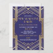 De nieuwe jaren van 1920 hebben Gatsby Party Gold Kaart (Voorkant)