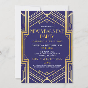 De nieuwe jaren van 1920 hebben Gatsby Party Gold  Kaart