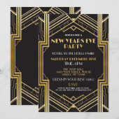 De nieuwe jaren van 1920 hebben Gatsby Party Gold  Kaart (Voorkant / Achterkant)