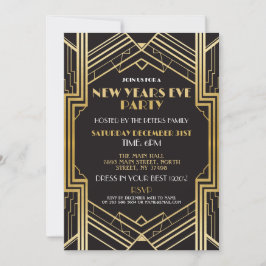 De nieuwe jaren van 1920 hebben Gatsby Party Gold  Kaart