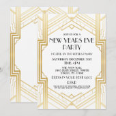 De nieuwe jaren van 1920 hebben Gatsby Party Gold  Kaart (Voorkant / Achterkant)