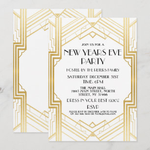 De nieuwe jaren van 1920 hebben Gatsby Party Gold Kaart