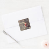 De nieuwe jongen vierkante sticker (Envelop)