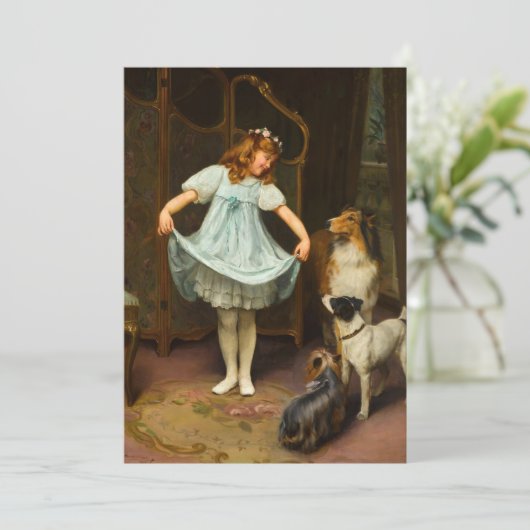 De nieuwe jurk | Arthur John Elsley (Staand voorkant)